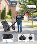 Portable Outdoor Basketball Hoop With 3-10Ft Adjustable Height, 40 Inch Shatterproof Backboard, Fillable Base, Easy-Set Driveway System
