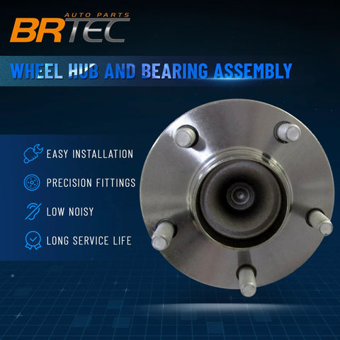 Wheel Hub And Bearing Assembly For Mazda CX7 2007 To 2012 Rear Left Or Right 5 Lug With ABS FWD Compatible OE Style Replacement
