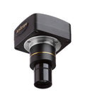 Pro Grade 10MP Microscope Camera For Live View And Still Images, Streams Crisp Real-Time Video To PC Or Mac, Includes 23mm 30mm 30.5mm And C Mount Adapters, Compatible With Windows Mac OS X And Linux. Black metal microscope camera with C-mount adapter.