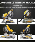 5 In 1 Miter Saw Dust Collection Adapter Vacuum Hose Connector Upgrade Kit For 12 Inch Sliding Saws Includes Adapters shown with compatible DW models.