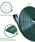 Sprinkler Hose And Soaker Hose For Yard 100 Feet Reinforced Flat Garden Hose With Holes Heavy Duty No Kink Lawn Irrigation Hose