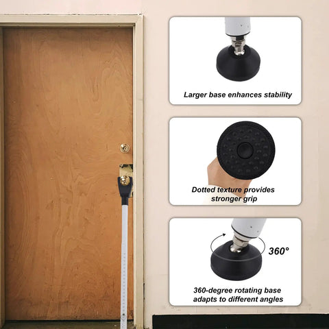 Two Pack Adjustable Heavy Duty Door Security Bars Rock Solid Sliding Glass Door Barricade Jammer with grippy base for stable use.