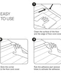 Instructions for applying Overfloor Cord Protector For Cables And Wires Self Adhesive Silicone Floor Cable Cover 5 Feet Long Brown Trip Proof Wire Guard For Home Office Living Room