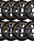 High Performance Inline Skate Wheels Set Of 8 90mm 100mm 110mm For Rollerblade Replacement 85A PU Wheels Black Single Row