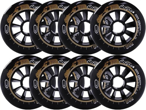 High Performance Inline Skate Wheels Set Of 8 90mm 100mm 110mm For Rollerblade Replacement 85A PU Wheels Black Single Row