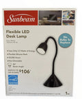 Box of Flexible LED Desk Lamp No Bulbs To Replace Black Silicone Neck With 84 Degree Beam 290 Lumens 4000K 3.2W 36000 Hour