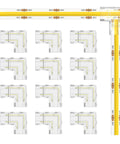 8mm 2 Pin COB LED Connector Kit with 12 Gapless L Shaped Corner Connectors Solderless Extensions for LED Strip Lights