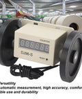 Digital Metric Distance Measuring Wheel, 0.01 to 999999m Measuring Range Double Wheel Distance Counter Tool, AC110V Powered showing digital display and wheels.
