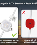 Mounting Brackets Kit For Govee Outdoor Lights Pro, 90 Light Clips And Tape Screw Clips Set, comparison with 3M adhesive, white