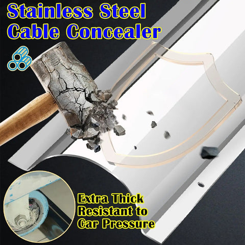 Heavy Duty Stainless Steel Cord Cover Raceway For Walls And Floors, Built Like A Tank, showing impact resistance and durability