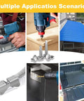 Collage showing applications of Self Tapping Screws Kit In 410 Stainless Steel 125 Piece Assortment with drilling