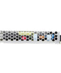 LRS Series 24V 6.5A 156W Switching Power Supply Single Output Built To Last, UL And CE Certified, Wide Input Range 85 to 132 VAC or 170 to 264 VAC Switch, Short Circuit Overload Over Voltage Over Temperature Protection. silver metal 24V DC power supply with hex cover