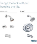 Eva Posi-Temp Eco-Performance Tub And Shower Trim Kit In Brushed Nickel With Valve Required Conversion For 2 Or 3 Hole Valves.