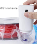 Rechargeable Portable Electric Vacuum Sealing Pump With One-Touch Auto Vacuum, Fast Suction For 3D Printing Filaments in use