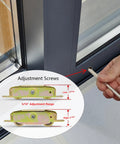 Sliding Patio Door Rollers Replacement Hardware Fits Major Brands Including Jeld Wen Truth Milgard Marvin 1-1/4 Inch Steel Ball Bearing Wheels 5-3/4 Inch Height Side Adjustable 2 Pack For Smooth Easy Sliding And Long Lasting Performance installation guide showing adjustment screws