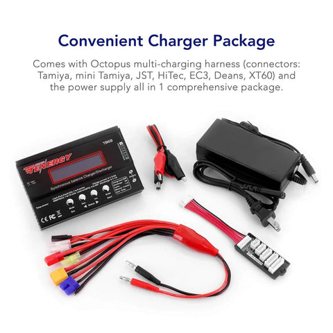 Must Have All In One Digital Battery Charger And Balancer For 1S To 6S LiPo LiFePO4 NiMH NiCd Packs With Discharger Multi Connector Harness