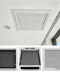 Top Shelf 18X28 Steel Return Air Grille HVAC Sidewall Or Ceiling Vent Cover White Duct Grill on ceiling with louvered design.