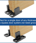 Black Sliding Barn Door Floor Guides Made From Durable POM Plastic For Bypass, Pocket, Closet And Barn Doors Heavy Duty