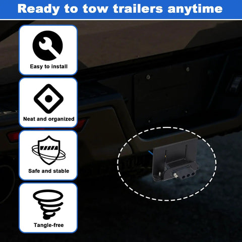4 Way Trailer Wiring Harness Mounting Bracket Kit With Screws And Nuts For No Hassle Install On Cars And Trucks Heavy Duty