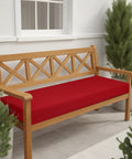 Waterproof Outdoor Bench Cushion 3 Inch High Density Foam Replacement Seat Pad For Patio Porch Swing 42 By 18 Inches Red