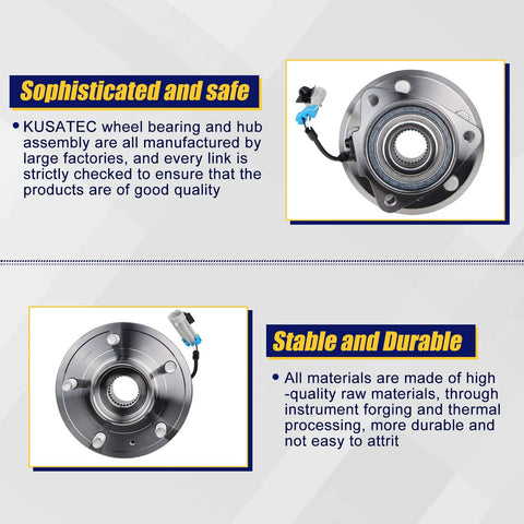 2 Pack Front Wheel Hub Bearing Assembly Compatible With 2007 2009 Chevy Equinox, 5-lug with ABS OE Replacement, product information