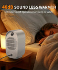 Portable Indoor Space Heater Quick Heat For Fast Warm Up With Overheat And Tip Over Protection Quiet Small Electric Desk Heater