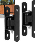 Heavy Duty Sealed Bearing Gate Hinges For Outdoor Gates Up To 1000 Lbs, Bolt On Or Weld On, Adjustable Yoke Pivot CI3700 Gate Hinge Pair, black steel gate hinge pair