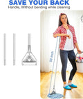 Heavy Duty 59 Inch Metal Mop Handle Universal Mop Stick With Pro Grade Durable Metal Clamp for commercial cleaning in use