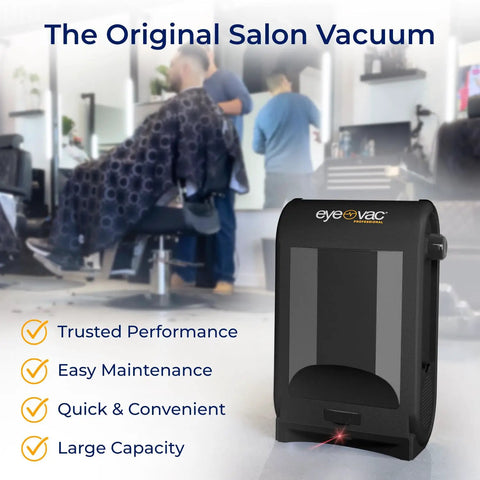 Touchless Dustpan Vacuum With 1400W Power And Auto Infrared Sensor in salon setting for pet hair and dirt cleanup