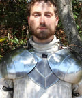 Medieval Knight Armor Set Complete With Spaulders Gorget Vambraces And Pauldrons One Size Handmade In Silver Ready For Cosplay LARP And Stage Fight