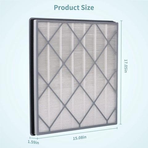 HE401 Compatible True HEPA Filter Replacement For 4 Fan Air Purifiers With Odor Lock Fits HE400 HE401C HE402 17.05in x 15.08in