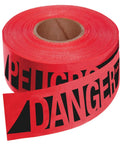 Rugged Construction Danger Peligro Tape Red With Bold Black Print Reinforced 500 Feet By 3 Inches Built Tough For Wind Rain Snow