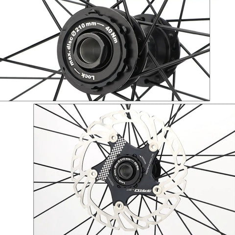 Centerlock To Six Bolt Rotor Adapter With Lockring All In One Kit for MTB and road bikes installation view on wheel hub
