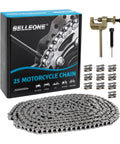 Heavy Duty Number 25 Roller Chain Kit 10 Feet With 480 Links Includes 10 Master Links And Chain Breaker Tool for motorcycles and bikes