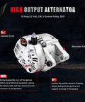 New Alternator Replacement For Toyota Celica 1.8L 1994 1997 For Corolla 1.6L 1993 1997 showing 70A output, connectors, and pulley