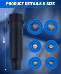 Wheel Stud Cleaner Kit 9 Piece Nylon Thread Cleaning Set components and sizes for impact wrench and power drill.