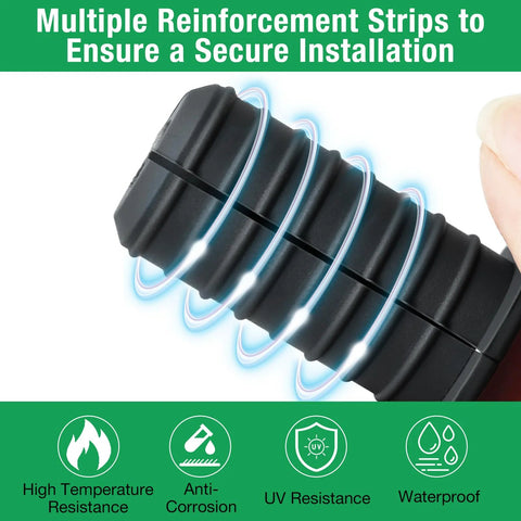 Two Pack Cable Grommet Three Quarters Inch Silicone Anti Slip Wall Hole showing reinforcement strips for durability in installation