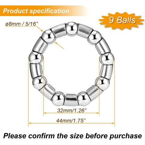 Four Piece Crank Bearing Set With Five Sixteenth Inch Ball Size And Nine Balls For BMX Beach Cruisers And Stretch Bikes