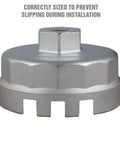 Toyota And Lexus 64mm Oil Filter Wrench With 14 Flutes And Three Eighths Drive Cap Wrench showcasing fit and durability