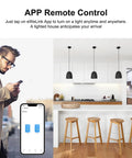 WiFi 2-Gang 1-Way Touch Smart Light Switch With 2.4 GHz Network App Control in Modern Kitchen
