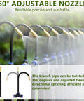Drip Irrigation System 65.5Ft Flexible 360 Degree Bendable Nozzles With Quick Connectors For Garden Greenhouse Yard And Plants
