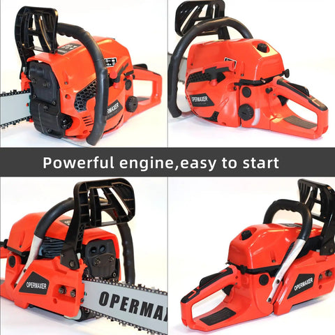 Durable Beast 58CC Gas Chainsaw With 20 Inch Bar Powerhouse 3.8 HP Two Stroke Petrol Saw 12500 RPM Low Kickback Chain