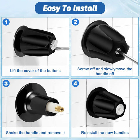 Step-by-step installation guide for Tub Shower Trim Kit With Four In One Tub Spout Adapter, Matte Black Finish