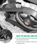 Stretch Belt Mate Kit 2 Piece Set used for serpentine belt installation on automotive pulley system