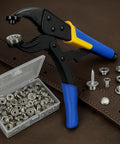 Heavy Duty Snap Fastener Kit With 210 Pieces Of Marine Grade Stainless Steel Snaps For Canvas Boat Covers Awnings Fabric And Tents Rustproof And Easy To Install All In One Repair Kit Blue including pliers and fasteners
