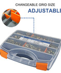 Pro Grade 860Pcs Rivet Nut Kit With SAE UNC Rivet Nuts Assortment in plastic case with adjustable grid compartments