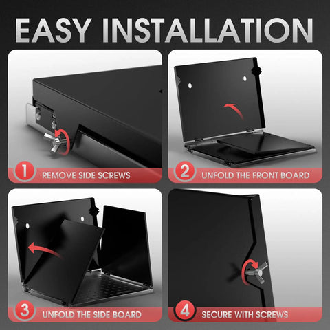 Installation steps for Portable Folding Welding Table With Heavy Duty Carbon Steel Build Handy Carry Handle Three Panel Workbench