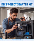 DIY Project Starter Kit featuring 7 Pack 400mm Aluminum Extrusions With V Slot Gantry Rails, Rod Plates, Wheel Modules, And Universal 90 Degree Foldable Motorcycle And Bicycle Folding Foot Pegs For DIY 3D Printer And CNC Machine Projects.