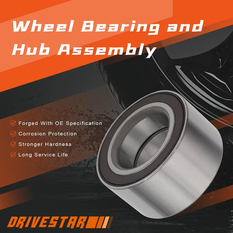 Front Wheel Bearing Pair 510030 Fits Acura Integra 1994-2001, Acura EL 1997-2005, Honda Civic 1992-2005, Civic Del Sol 1994-1997 Without ABS