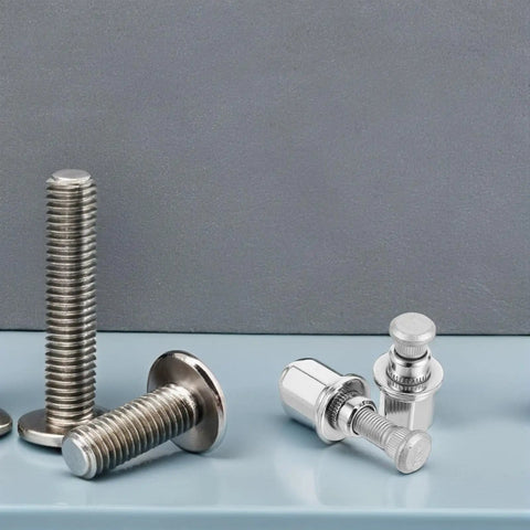 Heavy Duty 2 Sets Premium Steel Wheel Lug Nut Kit For Toyota Cars And Trucks With Easy Secure Hub Fastening Stylish Replacement Wheel Bolts That Make Your Rides Look Fresh And Run Smoother No Tools Needed. silver steel wheel lug nuts shown in four views